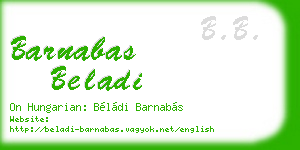 barnabas beladi business card