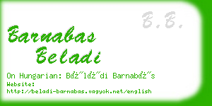 barnabas beladi business card